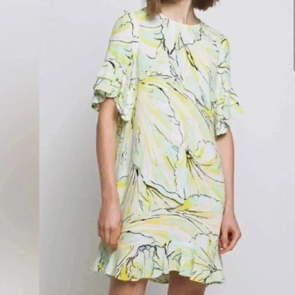 Diane Von Furstenberg Tatum Tulsi Shell Lagoon dress Medium New with Tags - Picture 1 of 12